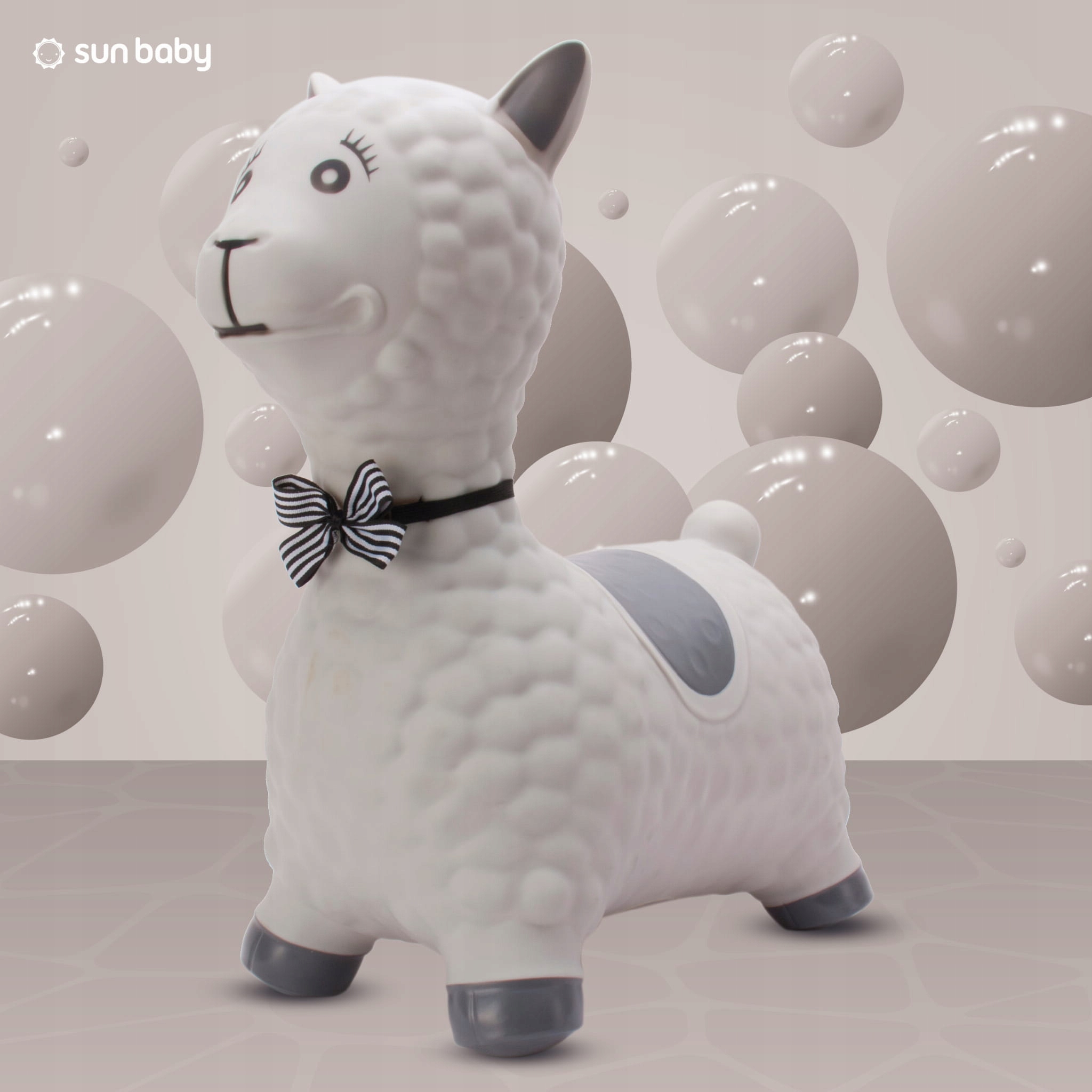 Skoczek dla dzieci gumowy do skakania z pompką na roczek muszka ALPAKA Marka Sun Baby