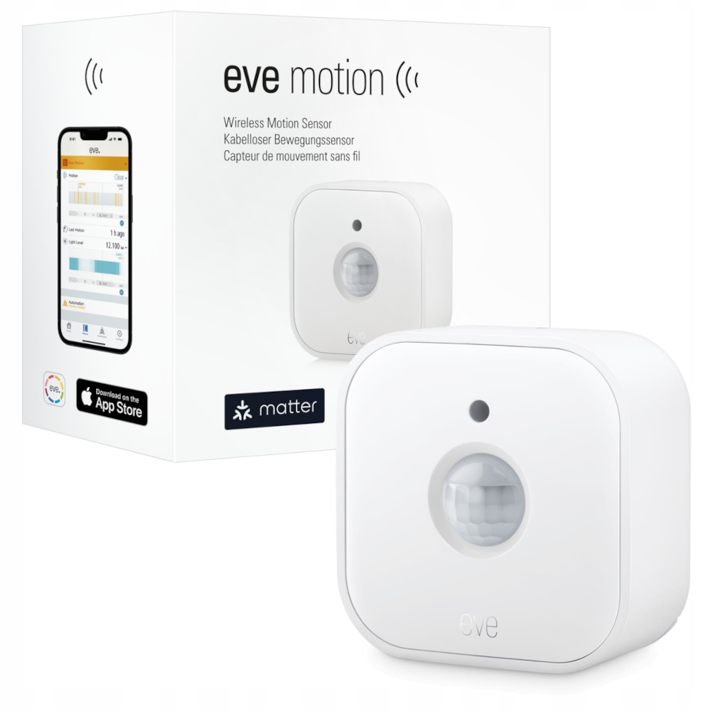 Eve Elgato Motion inteligentny czujnik ruchu Matter iOS HomeKit 120'