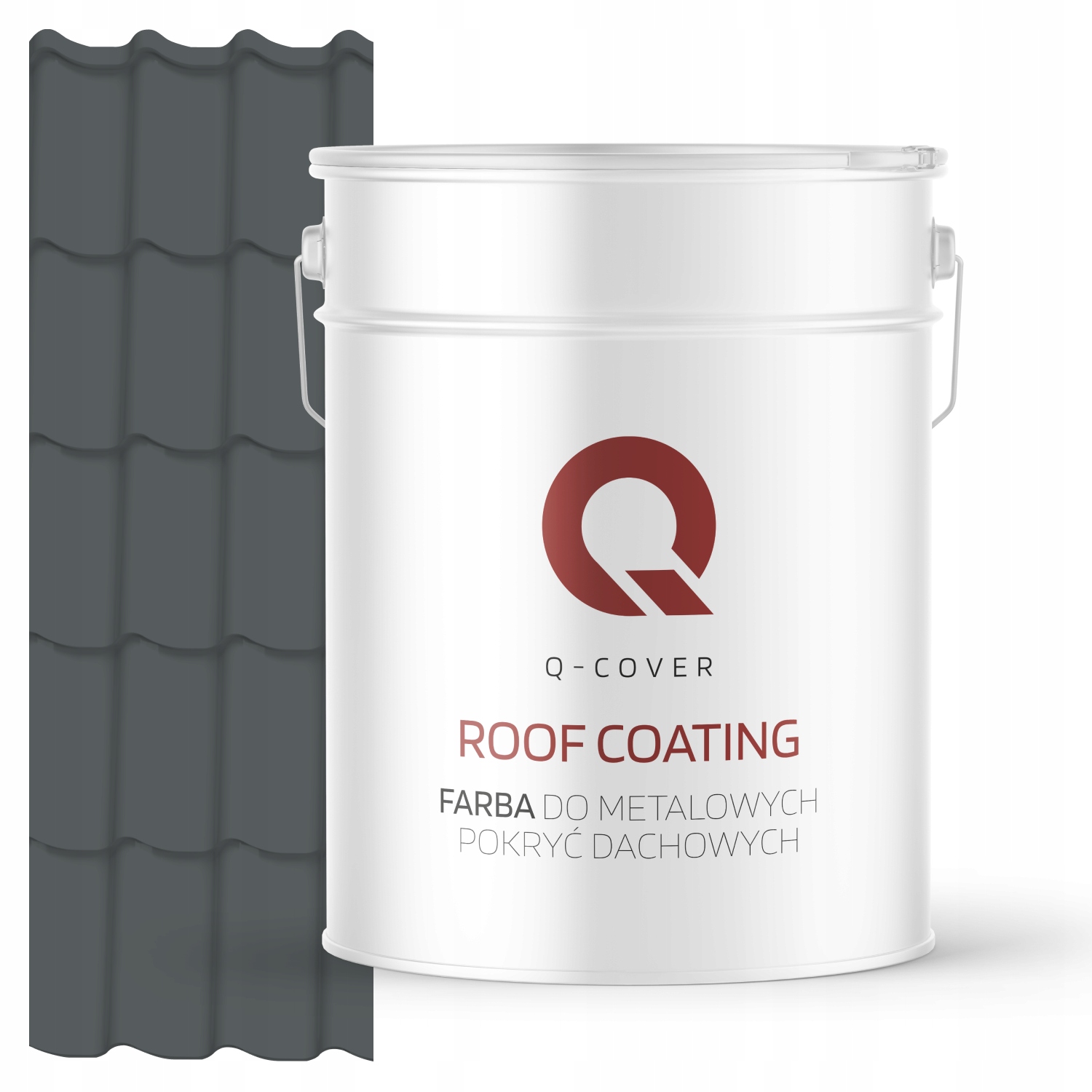 Farba Na Kovové Strechy Z Pozinkovaného Plechu Šedá Bazaltová Ral 7012 10 L Matná