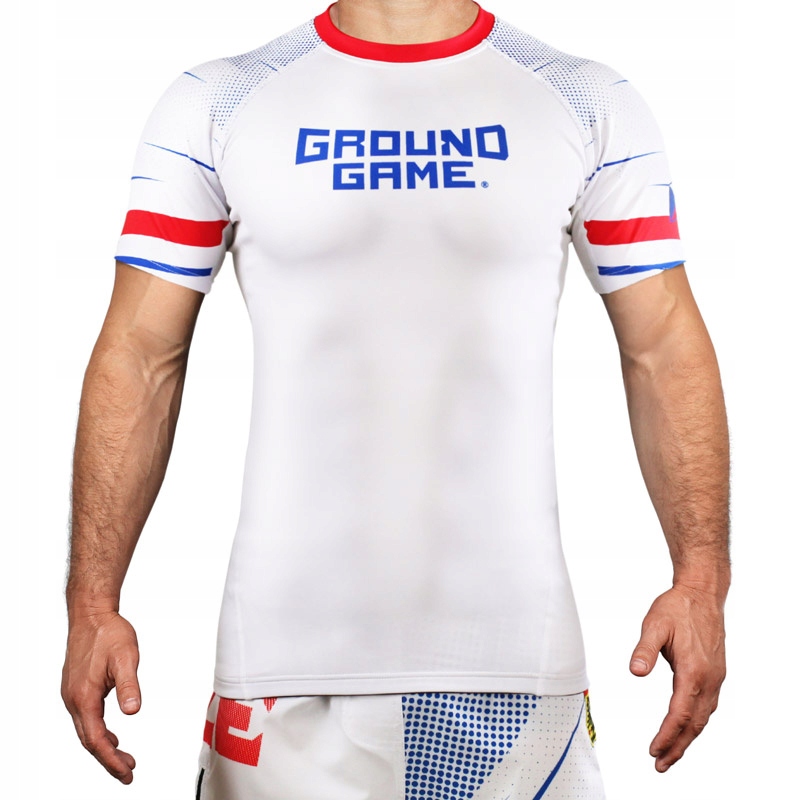 Rashguard Czechy krótki rękaw (Biały) L Ground Game