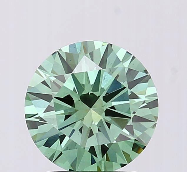 Diament laboratoryjny kolorowy 1.68ct ROUND Fancy Vivid Green VS1 (IGI)