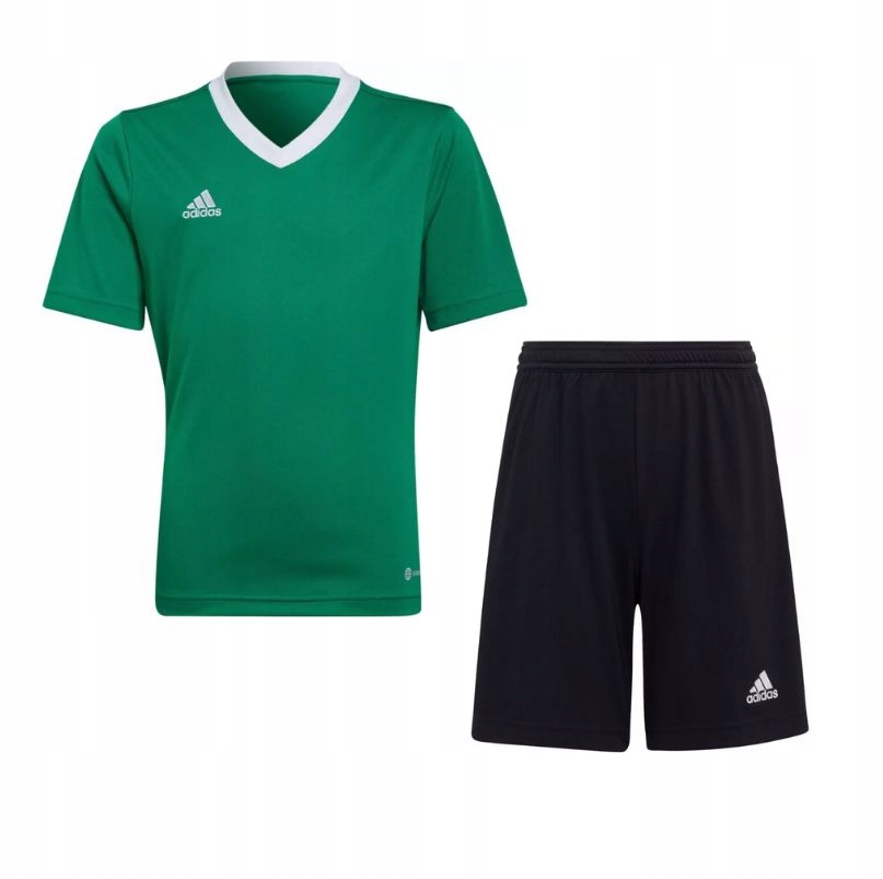 Komplet Adidas Entrada 22 zelené kraťasy tričko vel. 152