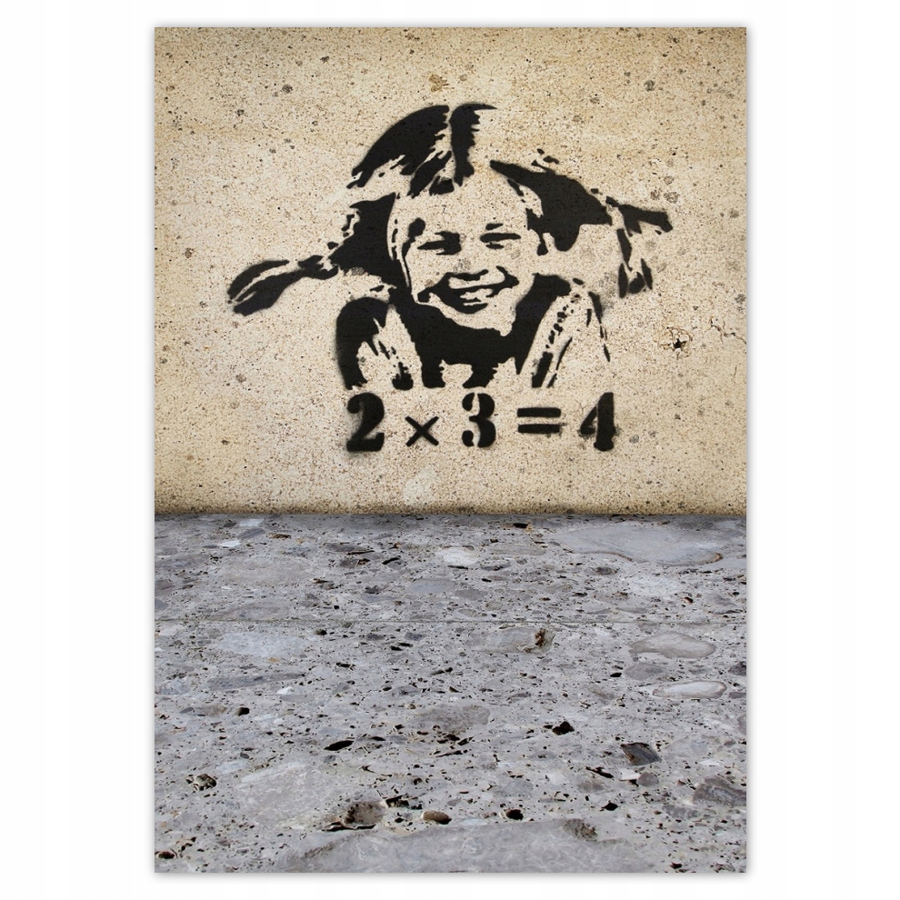 

Naklejki 70x100 Banksy dziewczynka piegi
