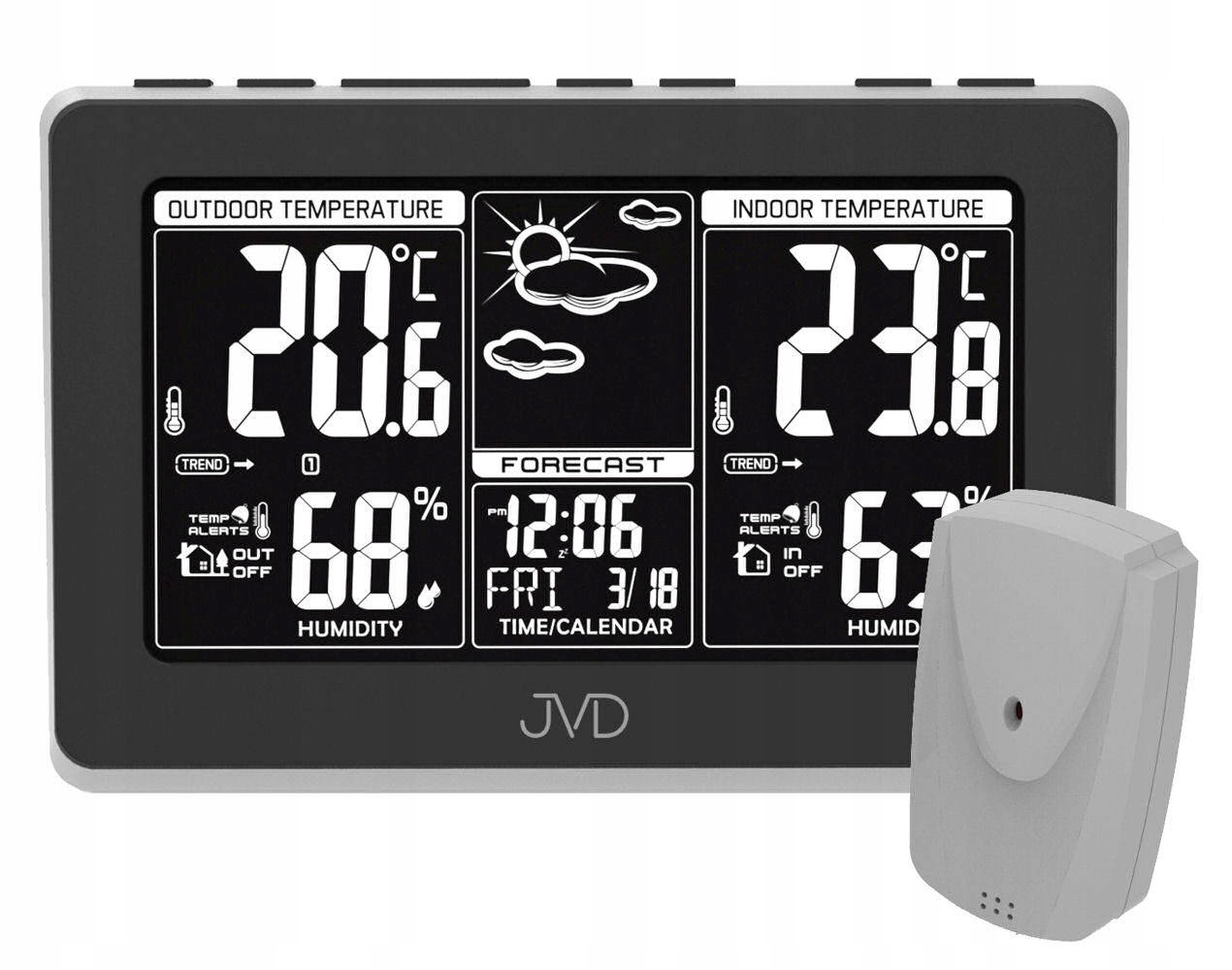 Prehľadná Meteorologická Stanica Jvd RB658 Alarmy Sonda Dcf