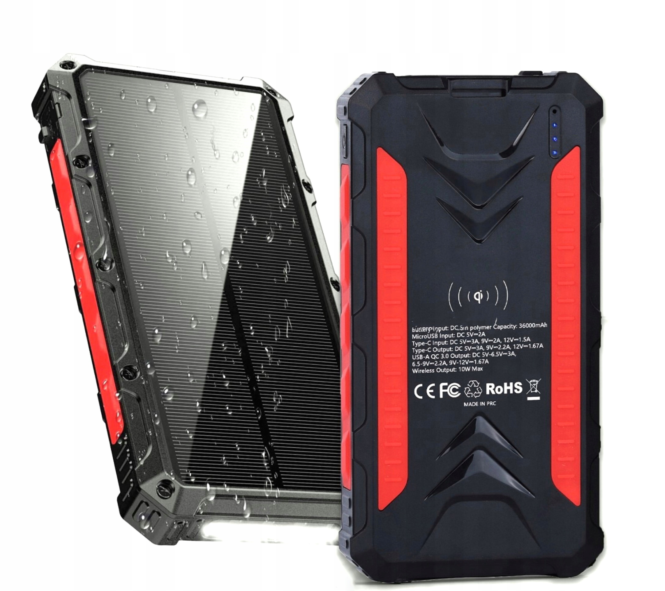 Powerbank 36000MAH Mountain Grow Solárna Indukcia Usb-c Pd 20W 4x Usb