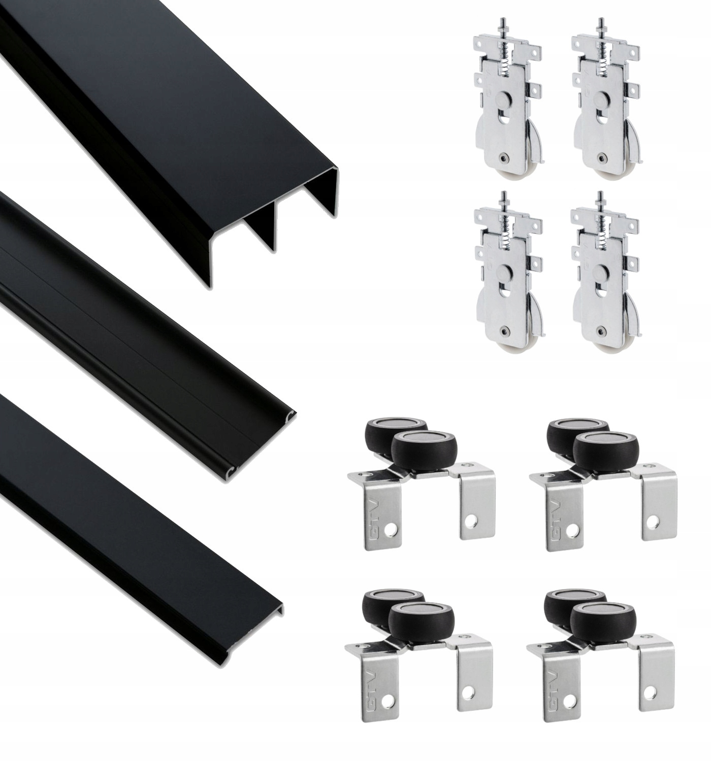 

Zestaw okuć do szafy Gtv 1,5m/2d czarny