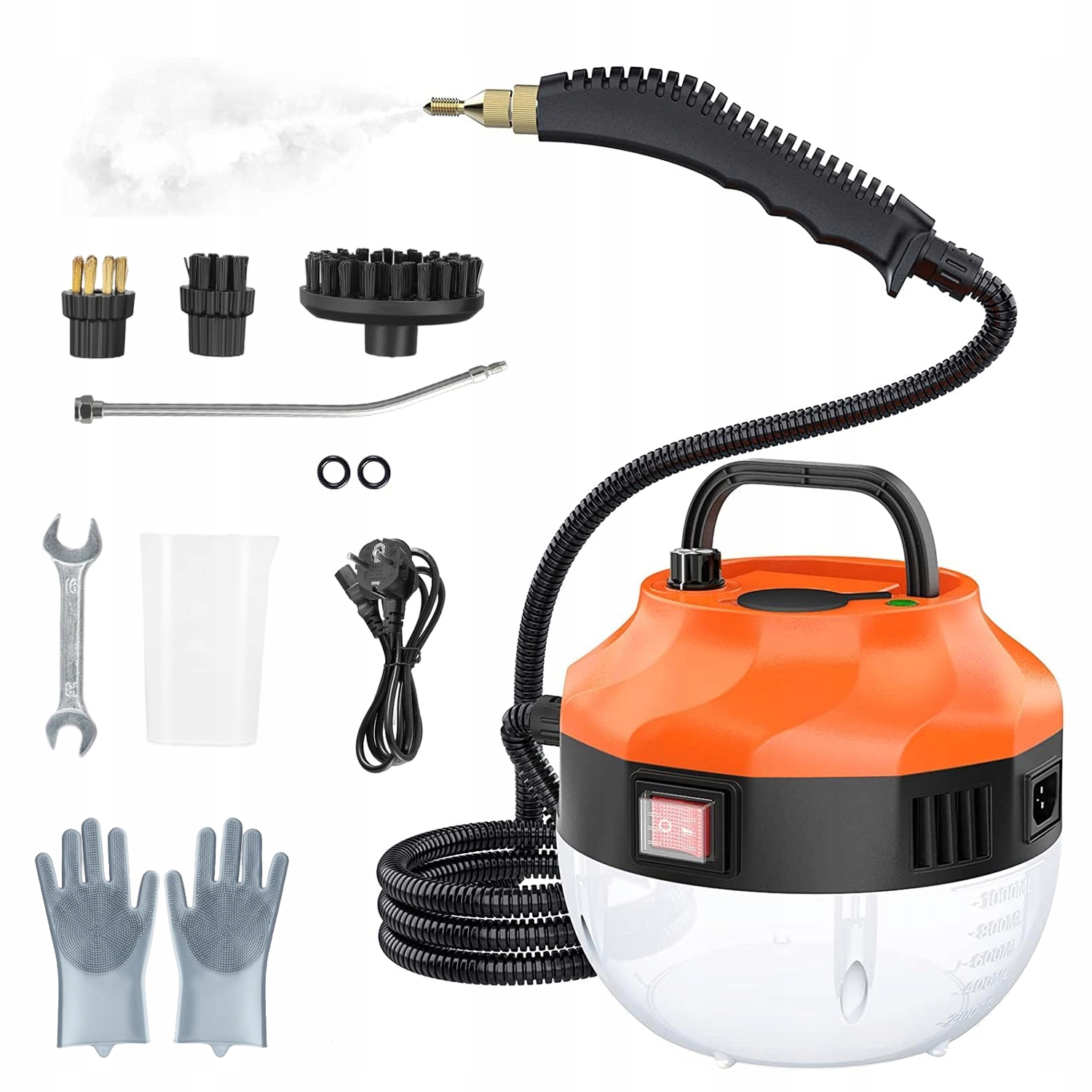 Ruční Tlaková Parní Myčka Se 3 Nástavci Na Kartáček 1000 ML 2500 W