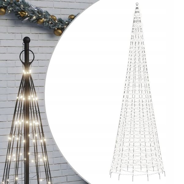 Led osvetlenie na stožiar vianočný stromček 1534 Led studená biela 500 cm