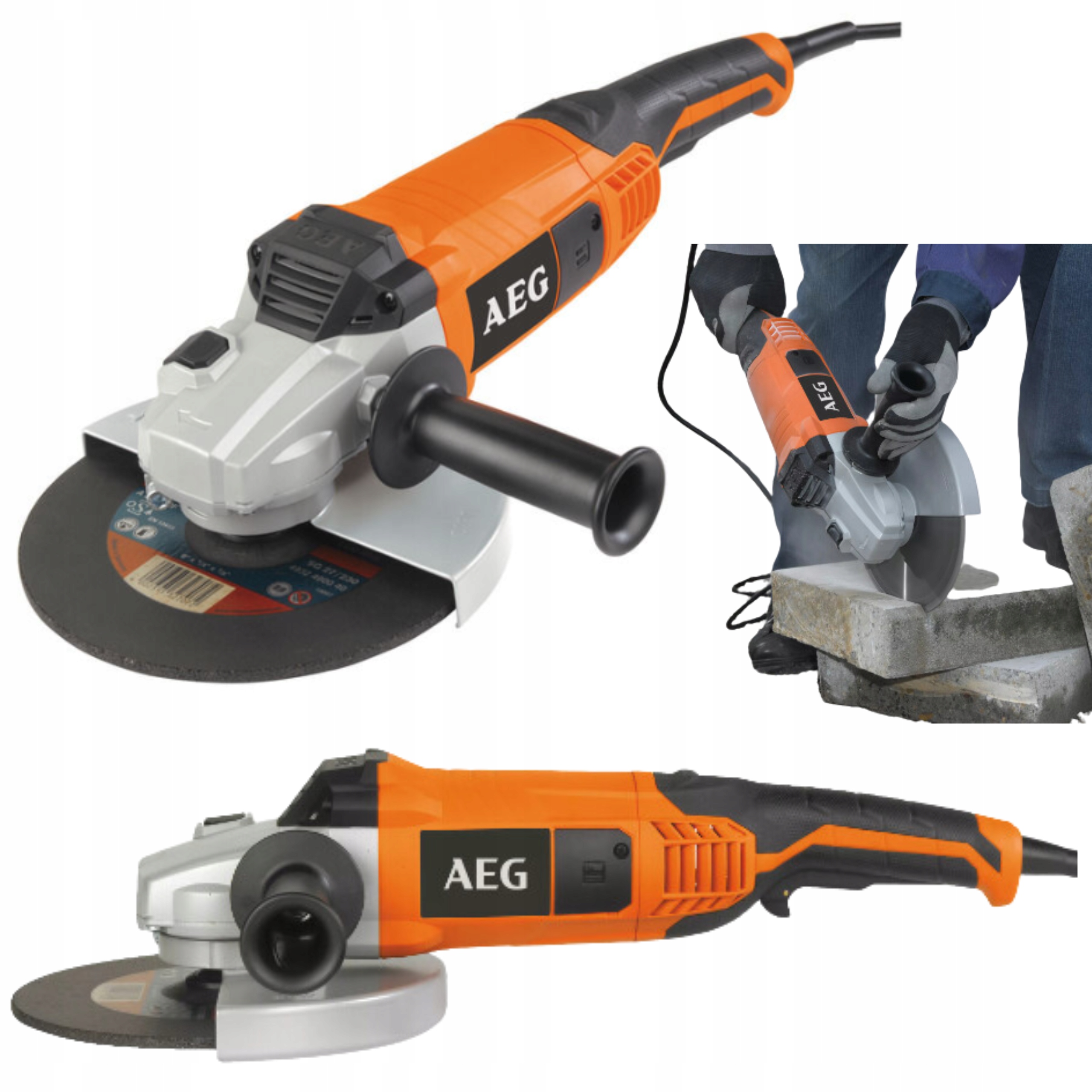 

Szlifierka kątowa Duża 230mm 2200W Wolny Start Aeg