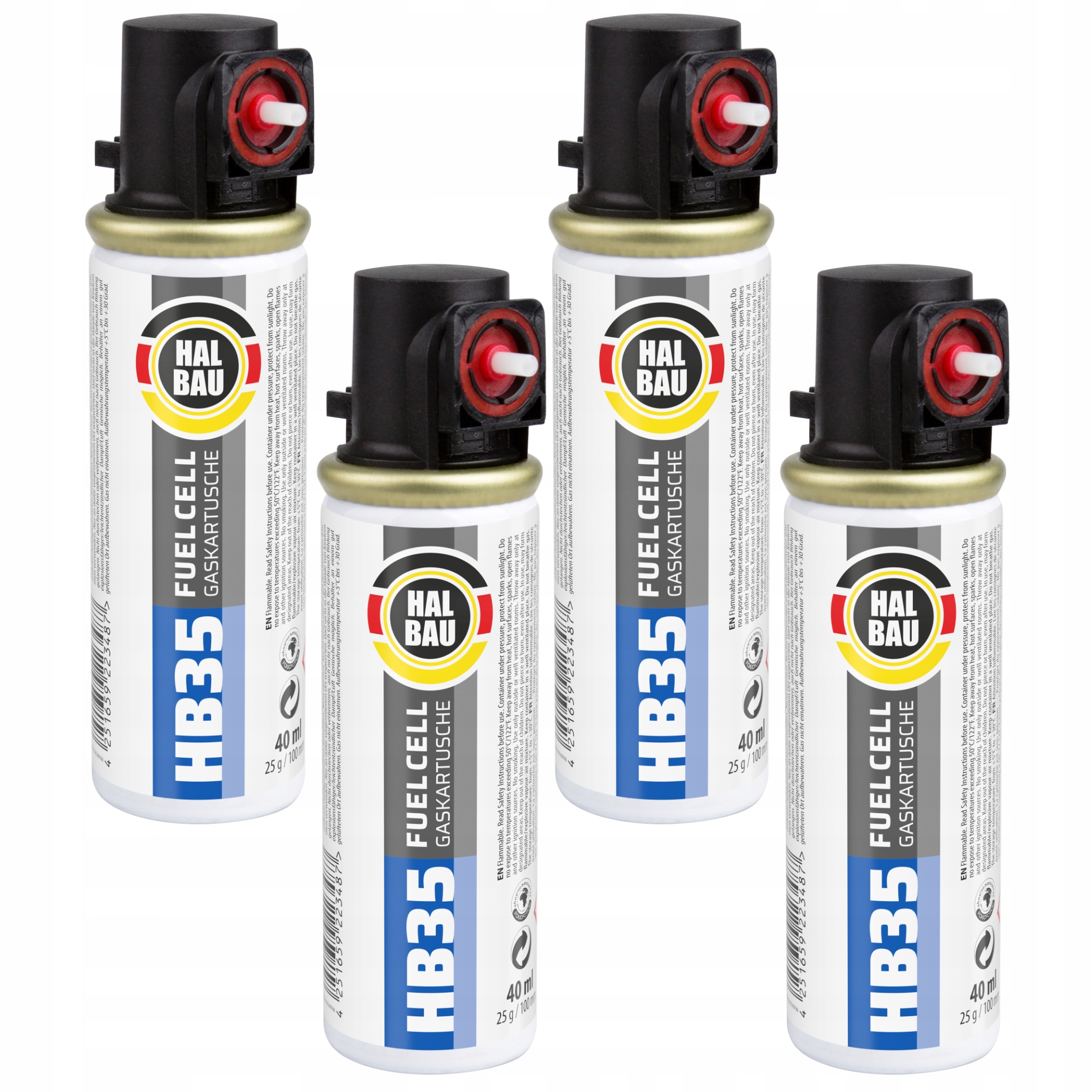 Plyn do plynových hřebíkovaček 100 mm 40 ml 25 g HB35 4 ks