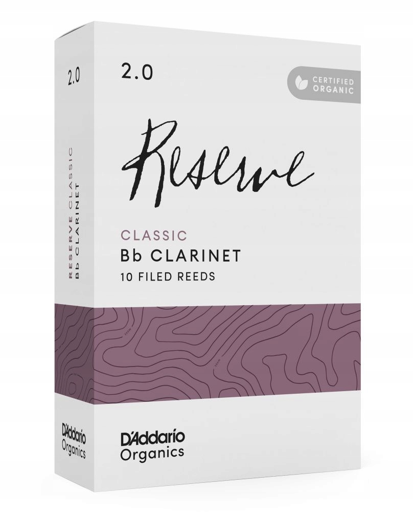 Plátky pro klarinet Reserve Classik DAddario Organic č. 2.0 10 ks