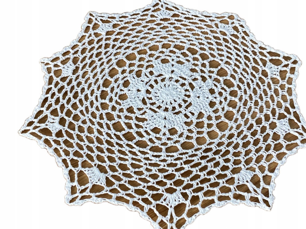 

Serwetka szydełkowa śr. 30 cm biała okrągła