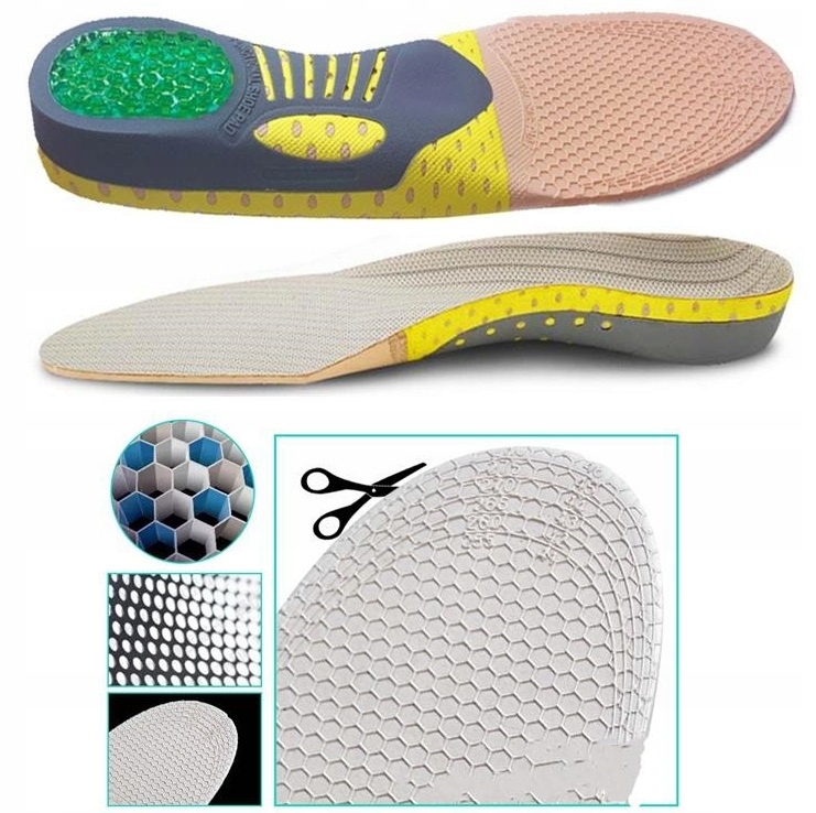 WKŁADKI DO BUTÓW NA PŁASKOSTOPIE KOŚLAWOŚĆ SUPINUJĄCE 35-40 PRZECIWBÓLOWE Materiał mający kontakt ze stopą poliester