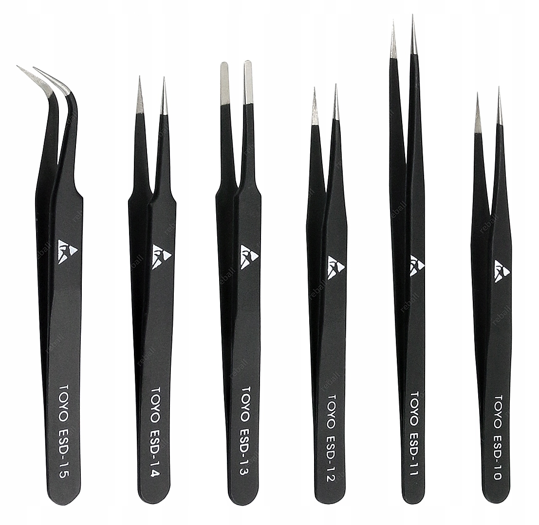 

Pinceta Penseta Metalowa Esd Zestaw Pincet 6x Toyo