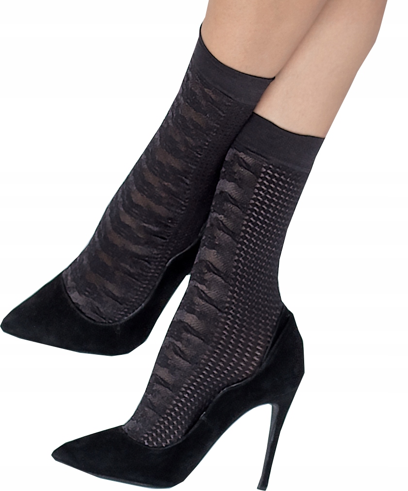 

Knittex skarpetki wzorzyste Grazie 50 den # Nero