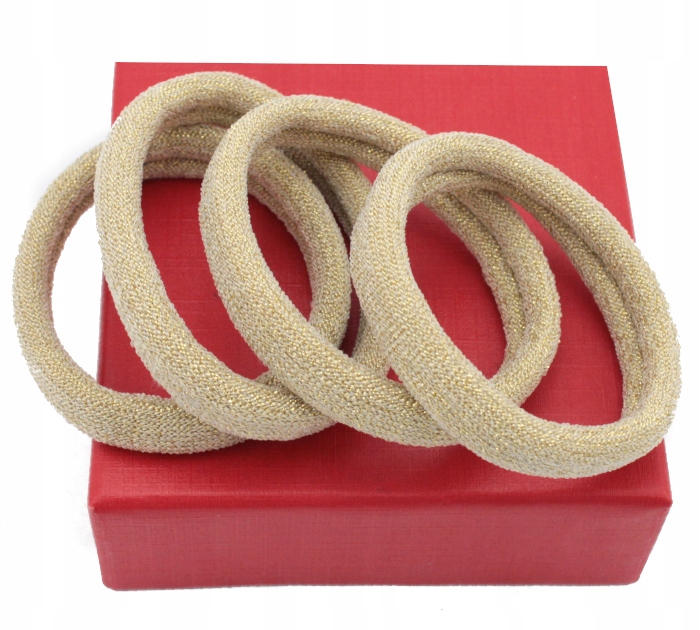 

Gumki Do Włosów Złote Błysk 6 CM 4 Sztuki
