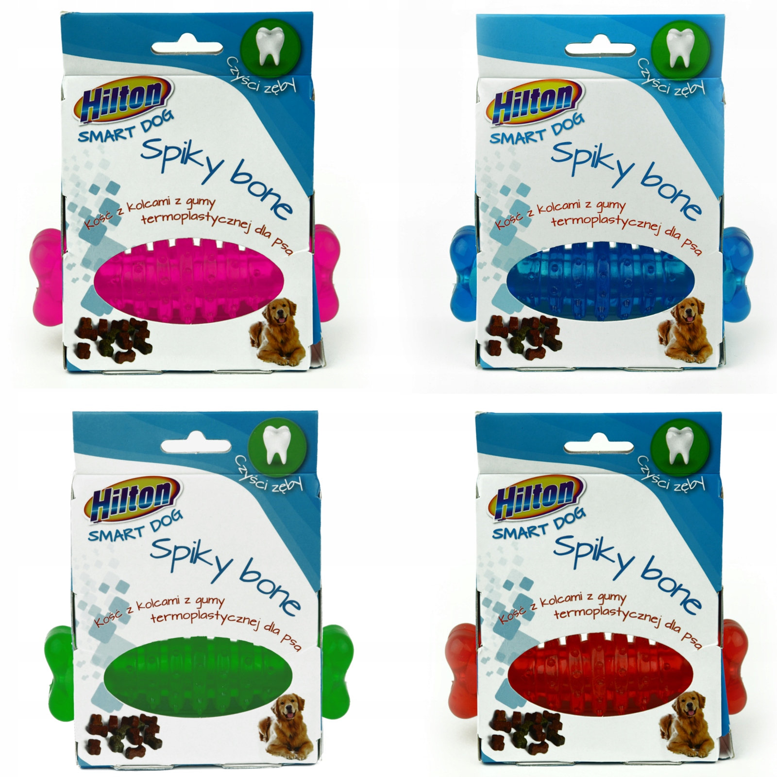 

Zabawka interaktywna kość z kolcami z gumy Pies