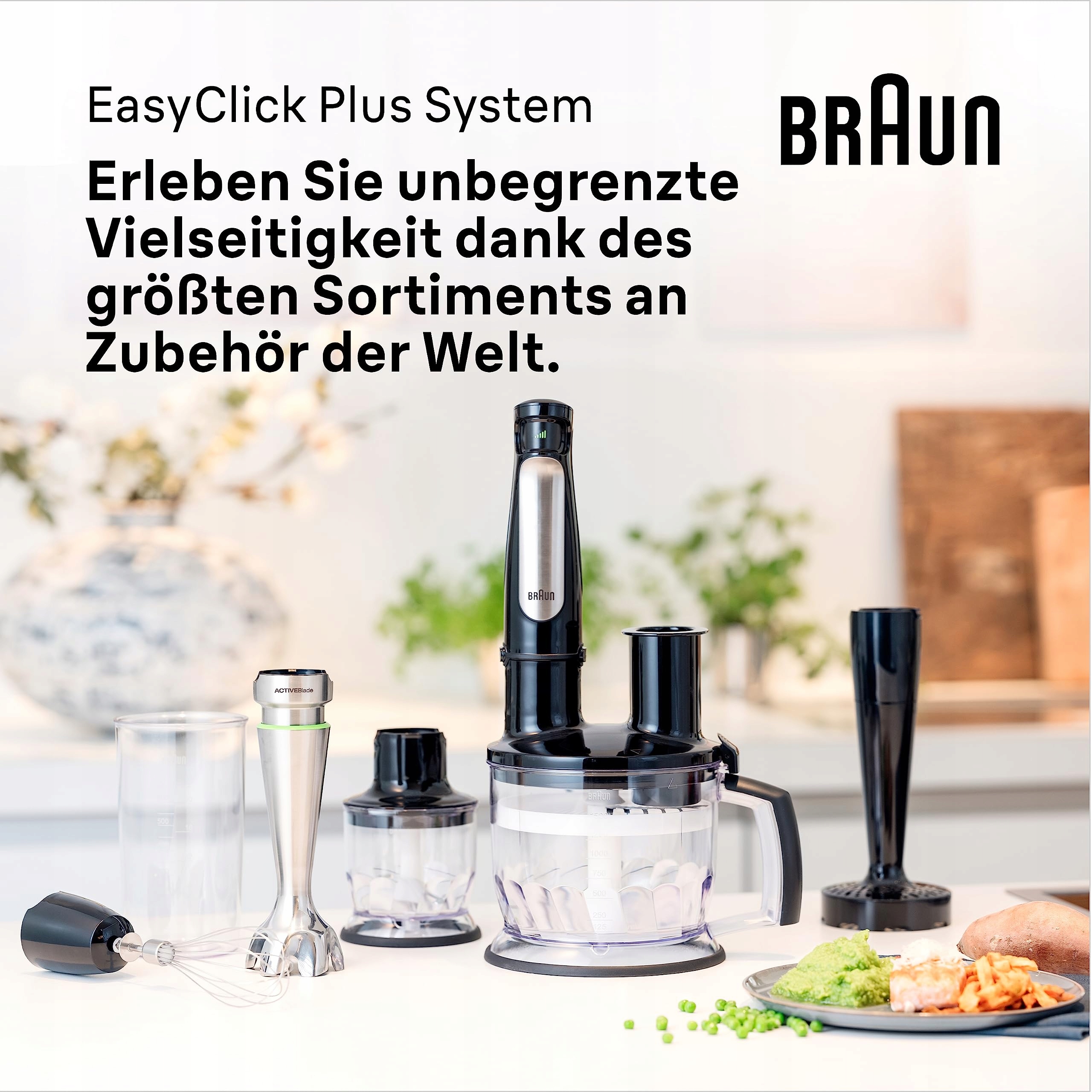 BRAUN MultiQuick 7 Blender Ręczny 1000W Zestaw Akcesoriów Stal Nierdzewna — miniatura 5