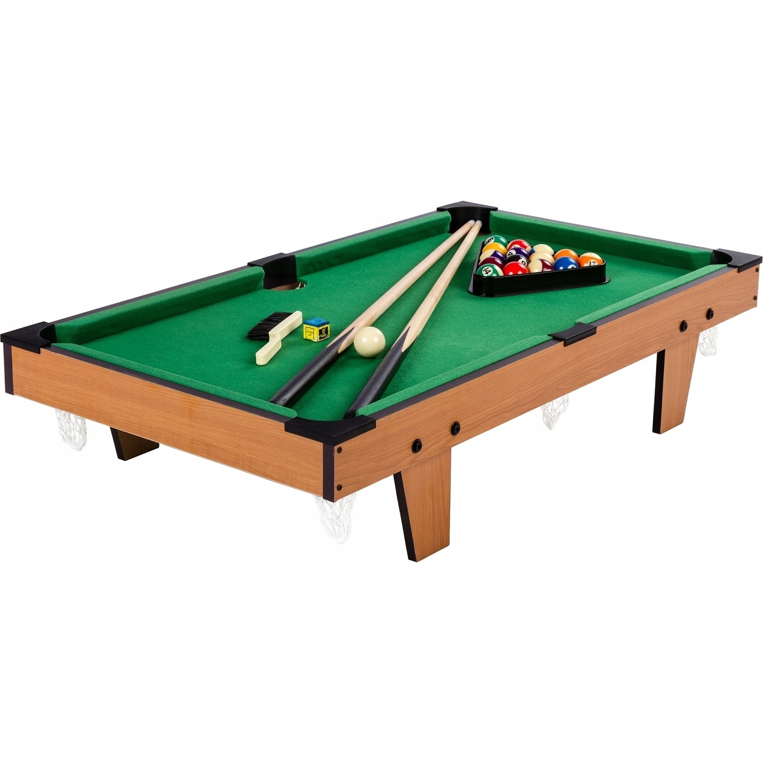 Bukowy Mini Stół Bilardowy Pool Bilard Akcesoria