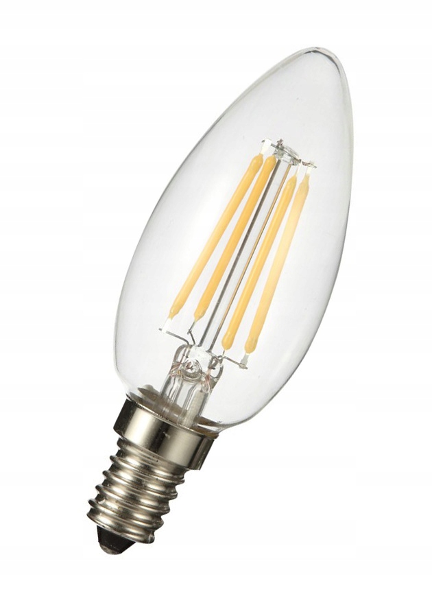 

Żarówka E14 Led Filament 4W C35 świeczka ciepła