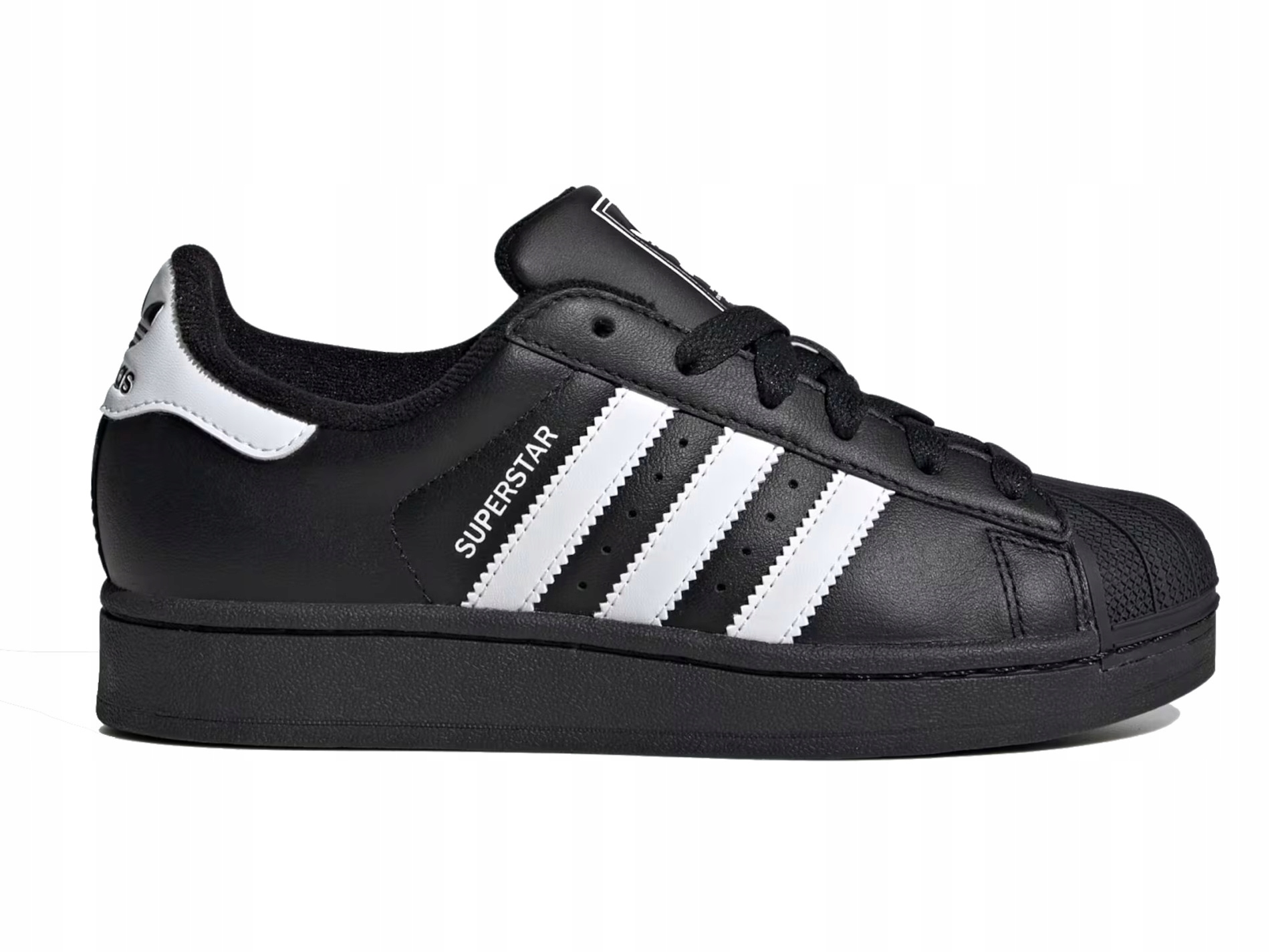 pro mládež boty Adidas Superstar JH9977 kožené černé sportovní módní 38