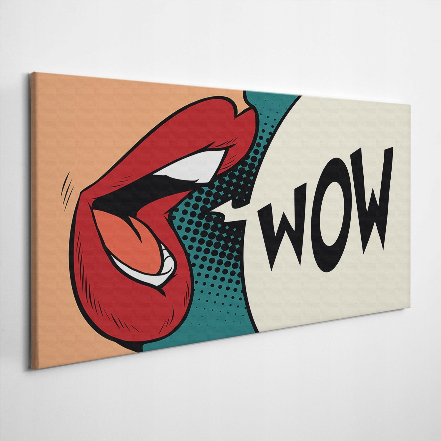 

Zdjęcie na płótnie Usta Wow Vintage Plakat 120x60