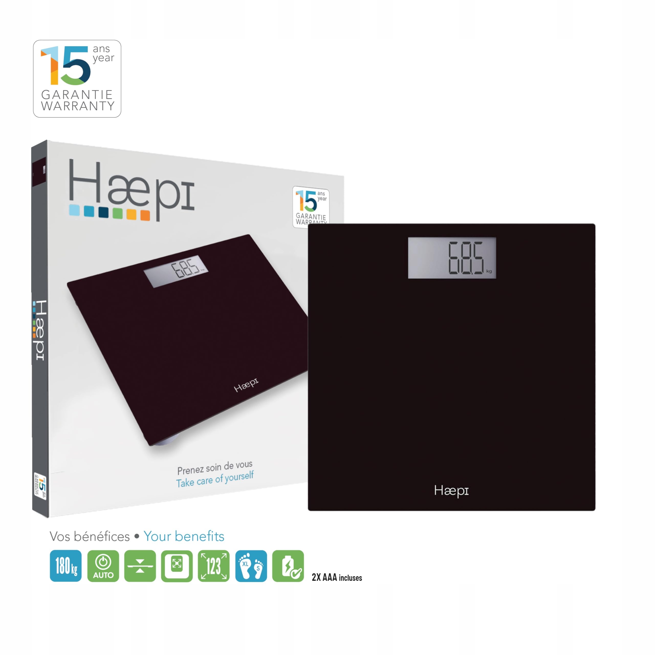 HAEPI Waga Osobowa 180kg z Bateriami — miniatura 4