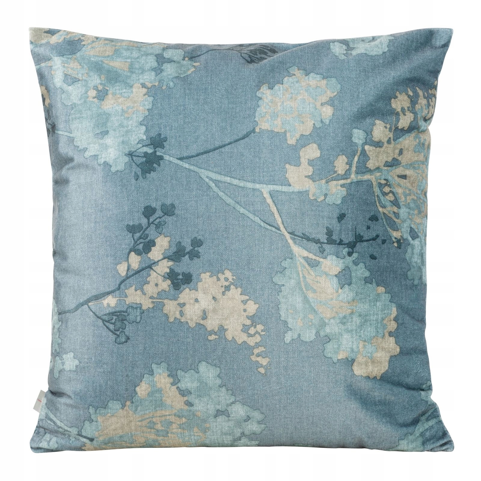 

Poszewka z welwetu niebieska w gałązki 40X40 D91