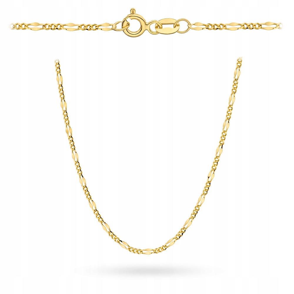 Zlatý Odolný Řetízek Figaro Gucci 50 CM 585