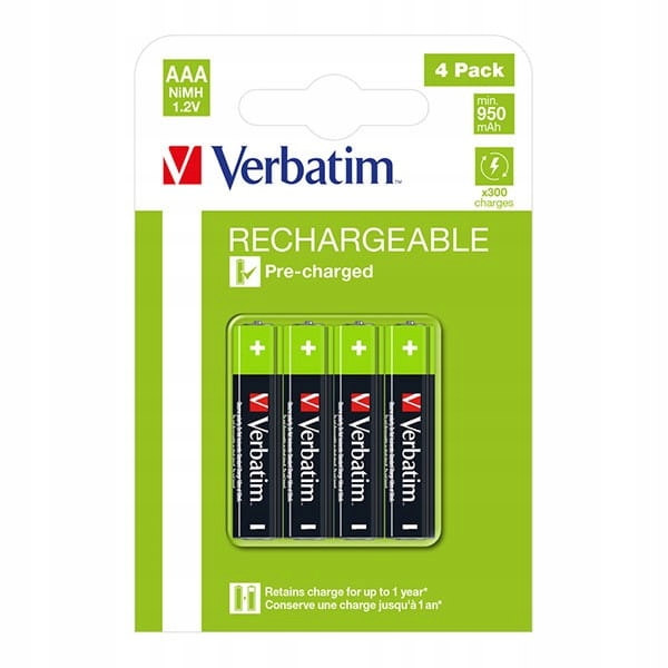 

Akumulatorki, Aaa (HR03), 1.2V, 950 mAh, Verbatim,