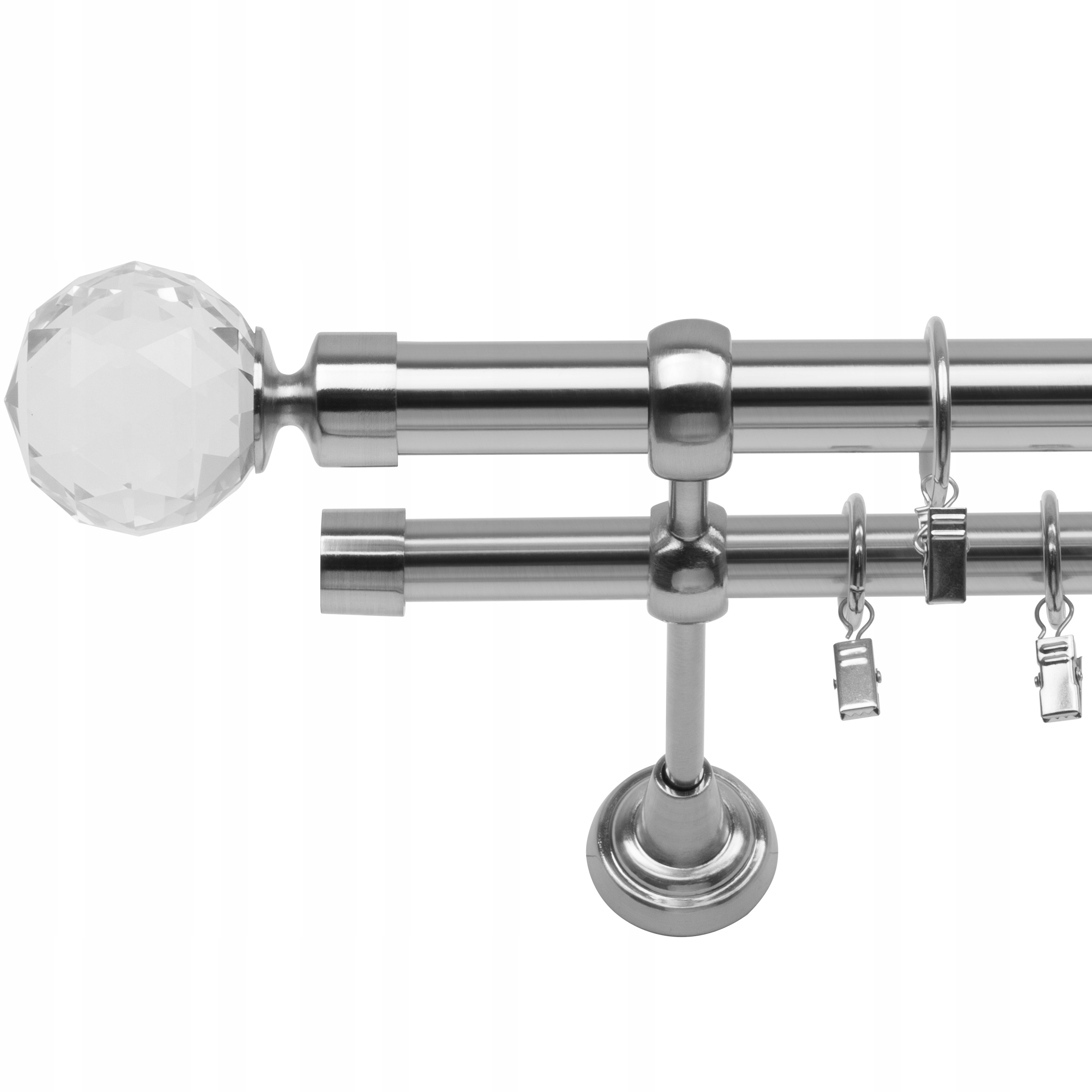 

Karnisz Podwójny Z Żabkami Metal Fi 25mm 240cm