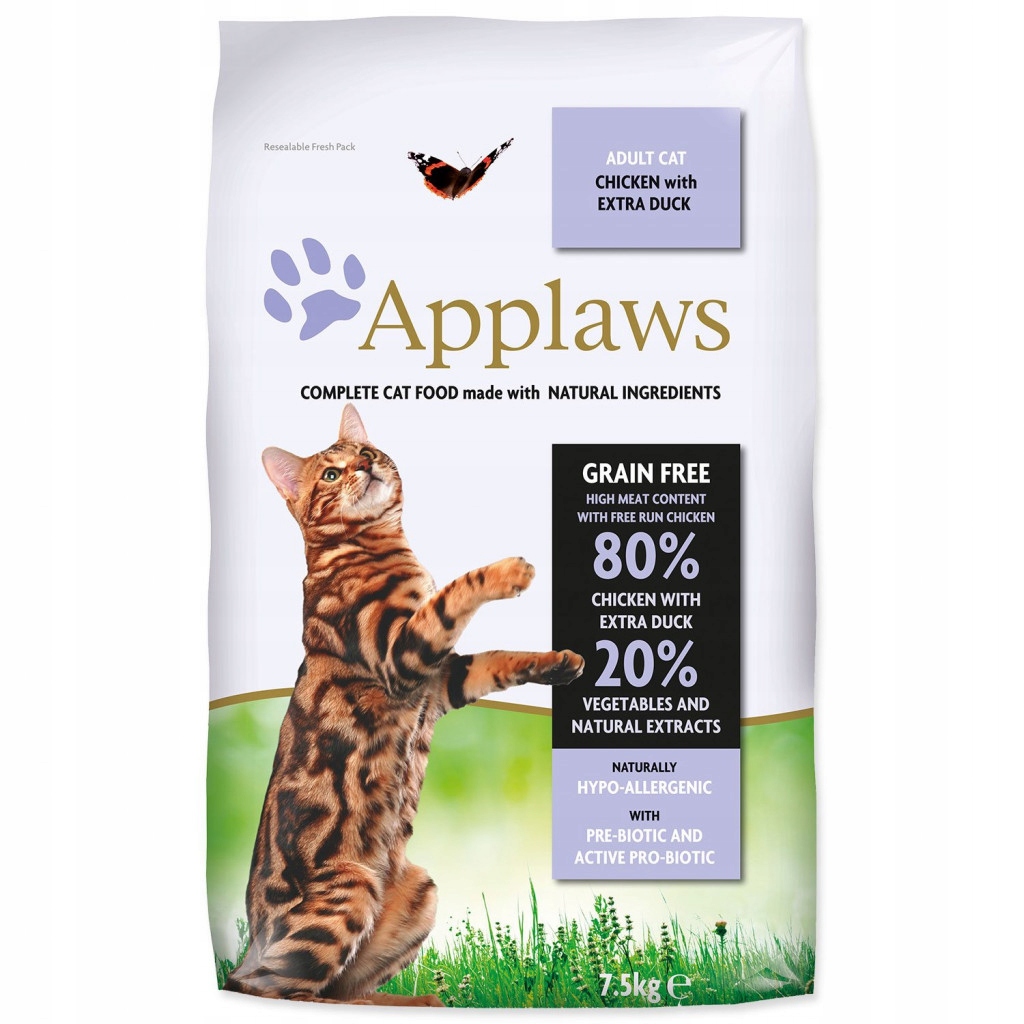 Levně Krmivo Applaws Dry Cat Chicken with Duck 7,5kg