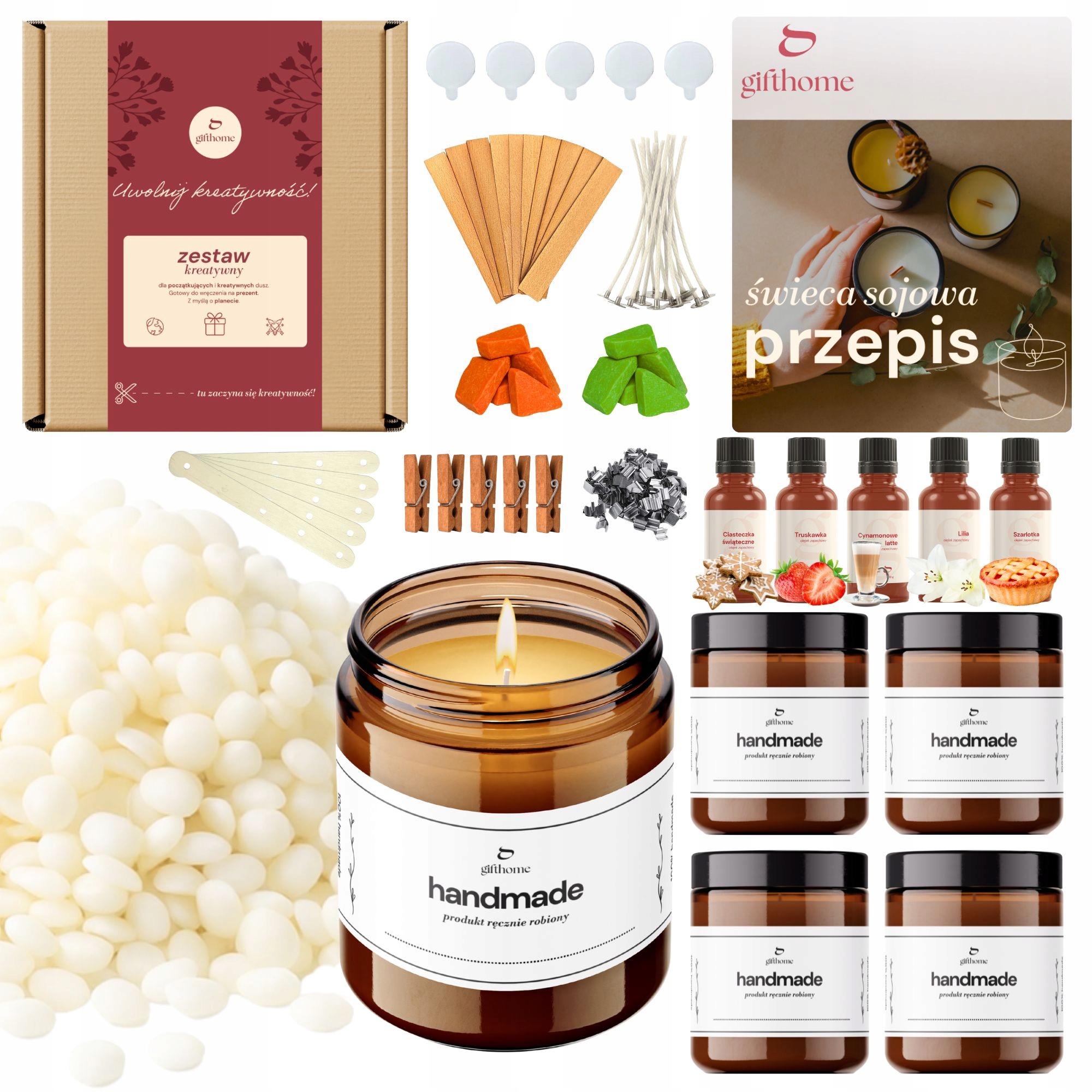 Sada Na Výrobu Svíček Diy 5x120ml Dárek K Narozeninám
