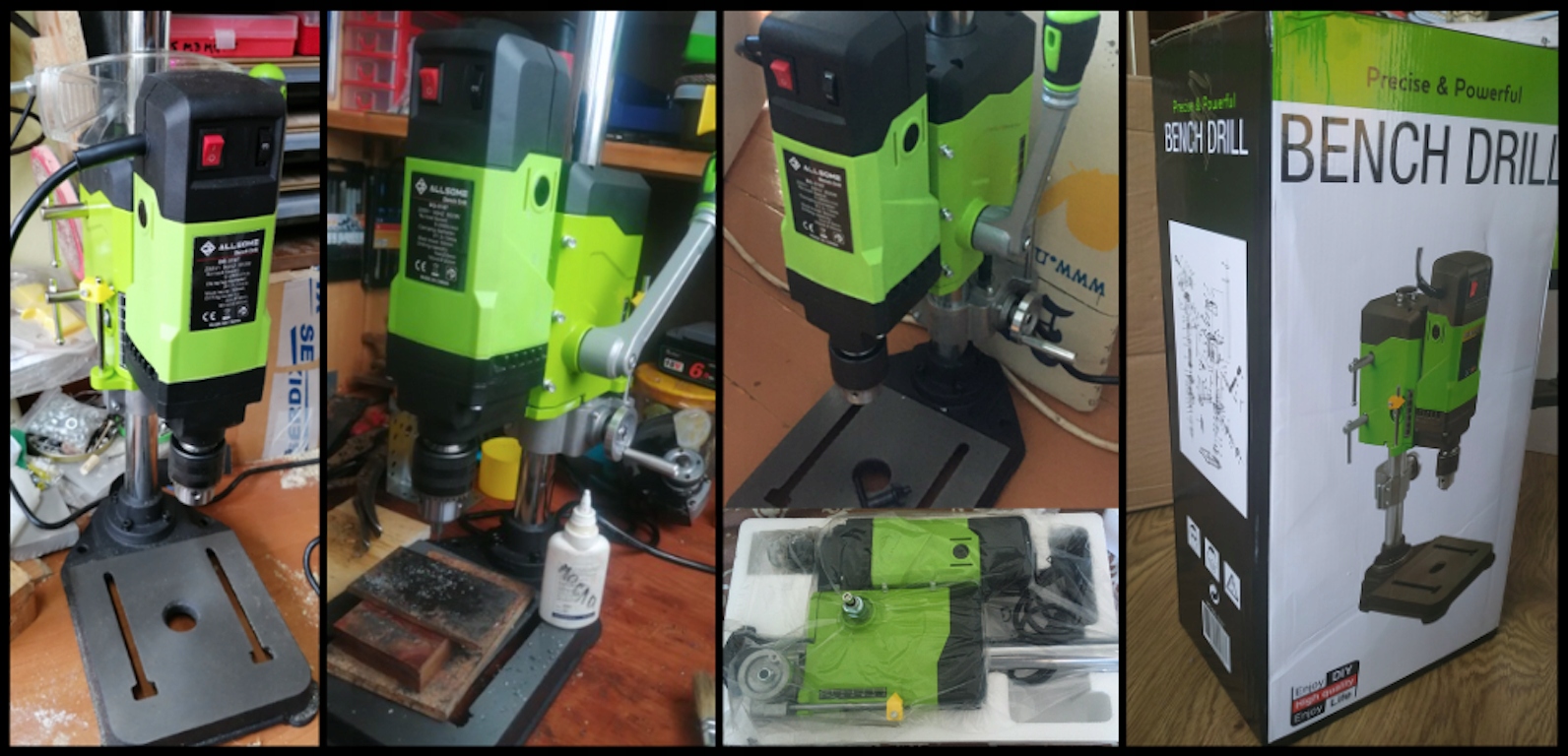 WIERTARKA KOLUMNOWA STOŁOWA 800W DO DREWNA I STALI Liczba biegów 6