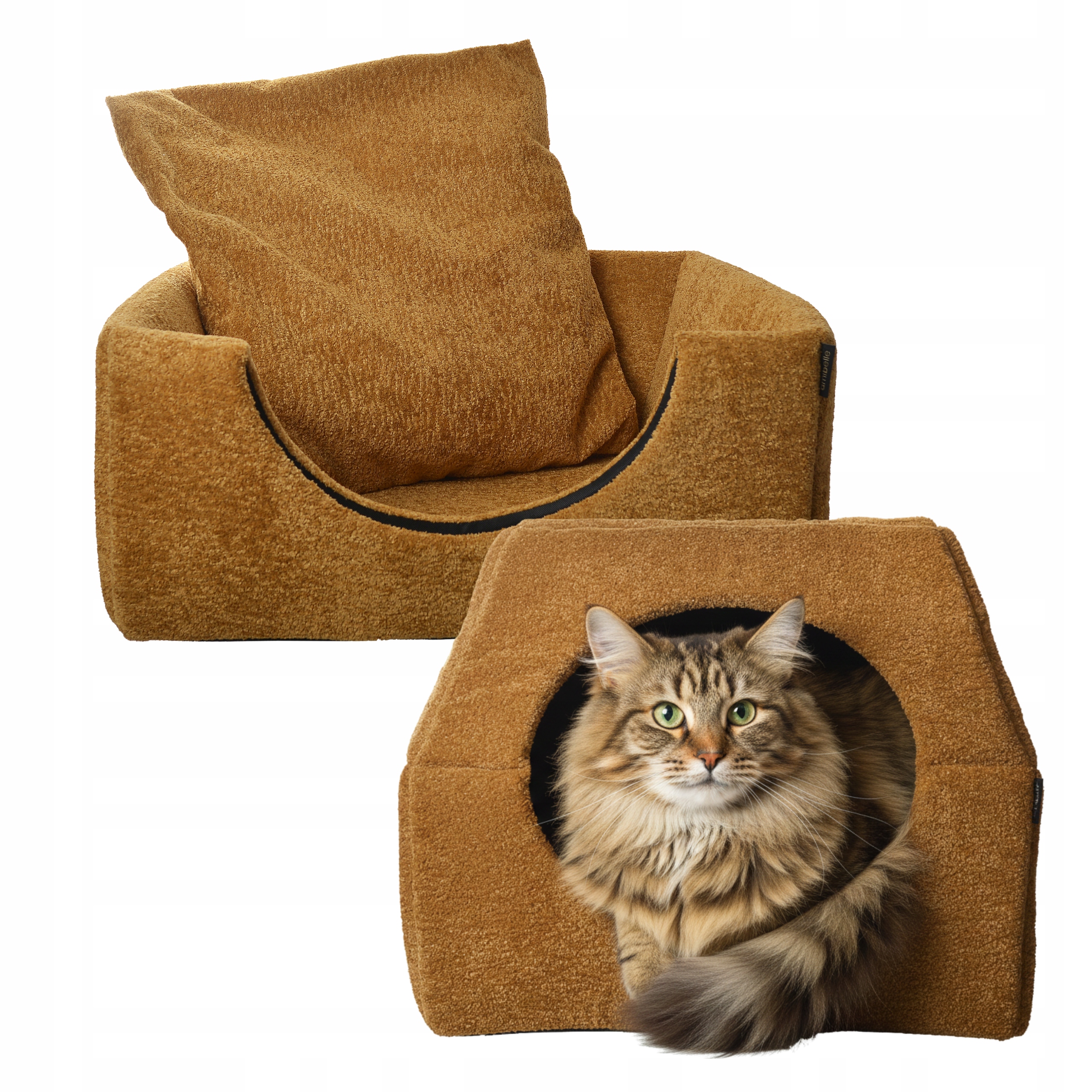 Pelíšek Domeček pro psa kočku 2v1 L 55x55 Potah Protiskluzové