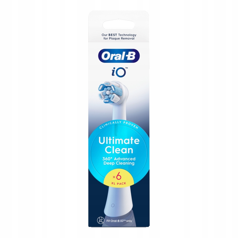 Oral-B iO Ultimate Clean Oryginalne końcówki do szczoteczek, 6 sztuk