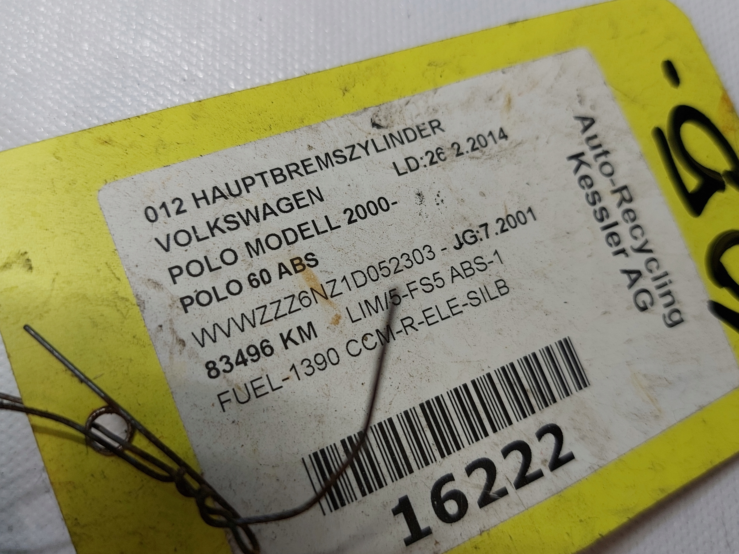 Servofreno VW POLO 2001R 1.4 B FTE 5605