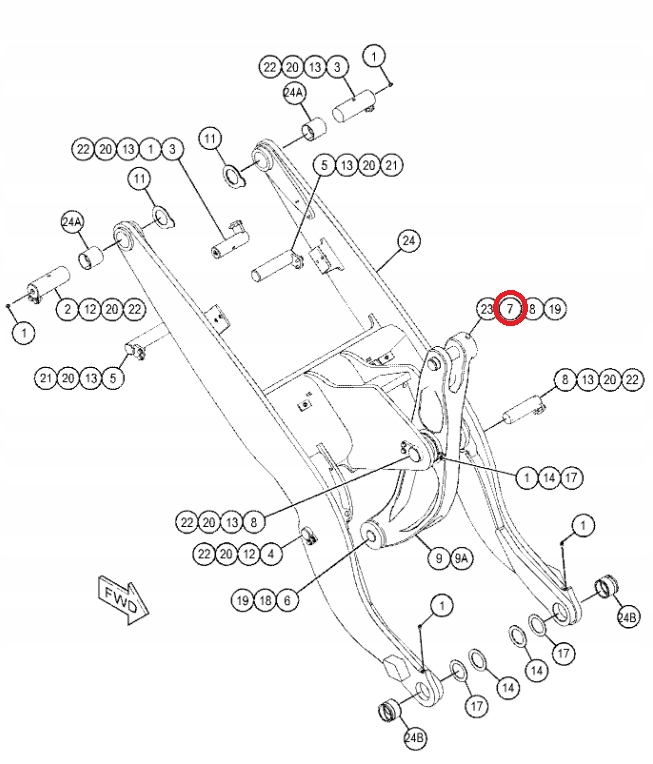 SWORZEN LADOWARKA CAT 906H 907H 908H 2425598 Machine type Excavator Backhoe loader Loader
