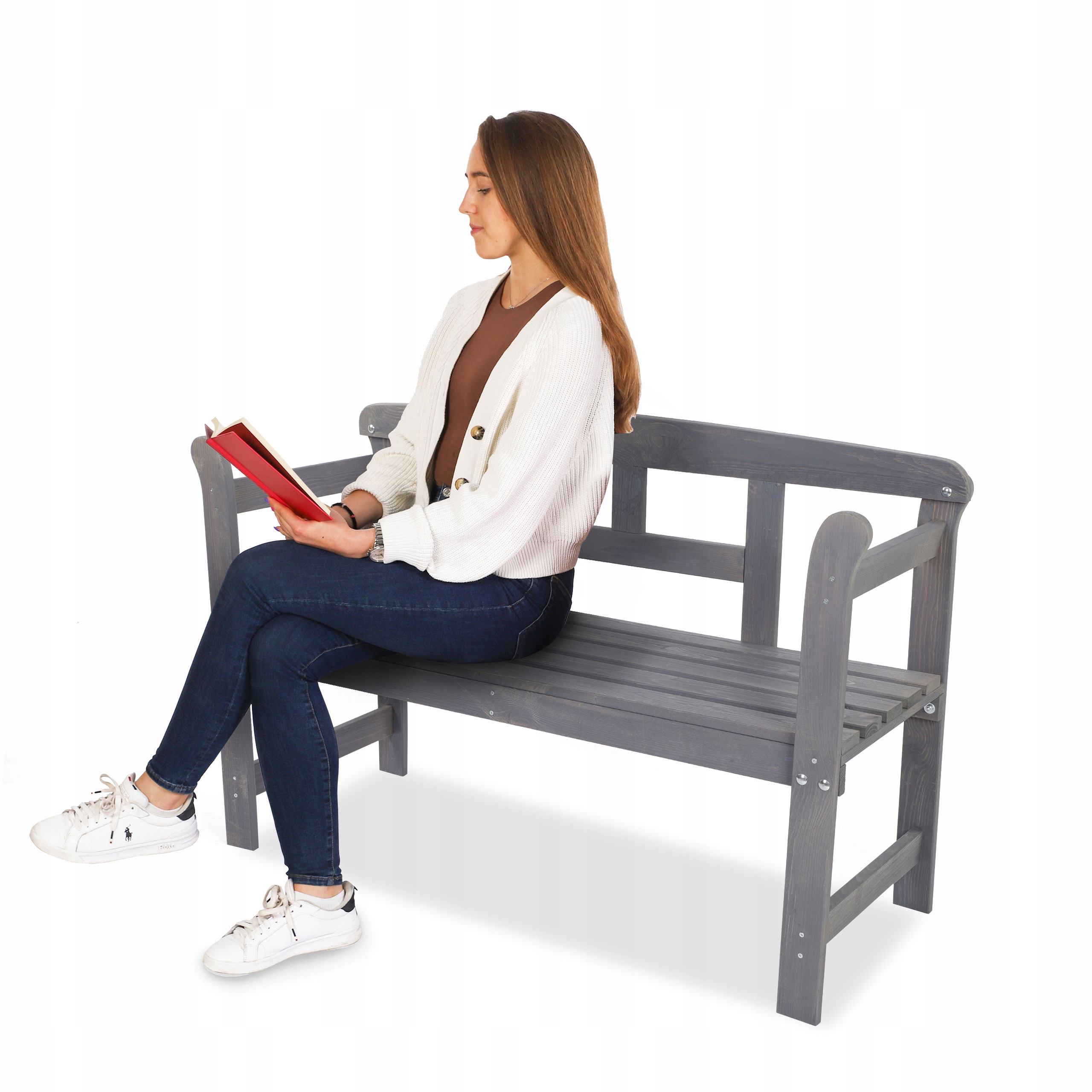 Ławka ogrodowa drewniana ławka z oparciem ławka cmentarna ławka cmentarz