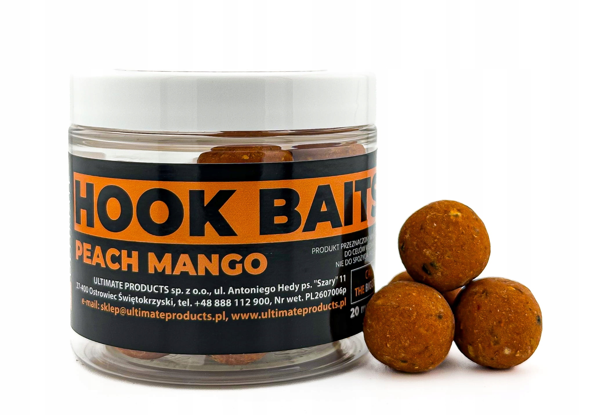 kulki haczykowe Ultimate Peach Mango Hook Baits 20mm