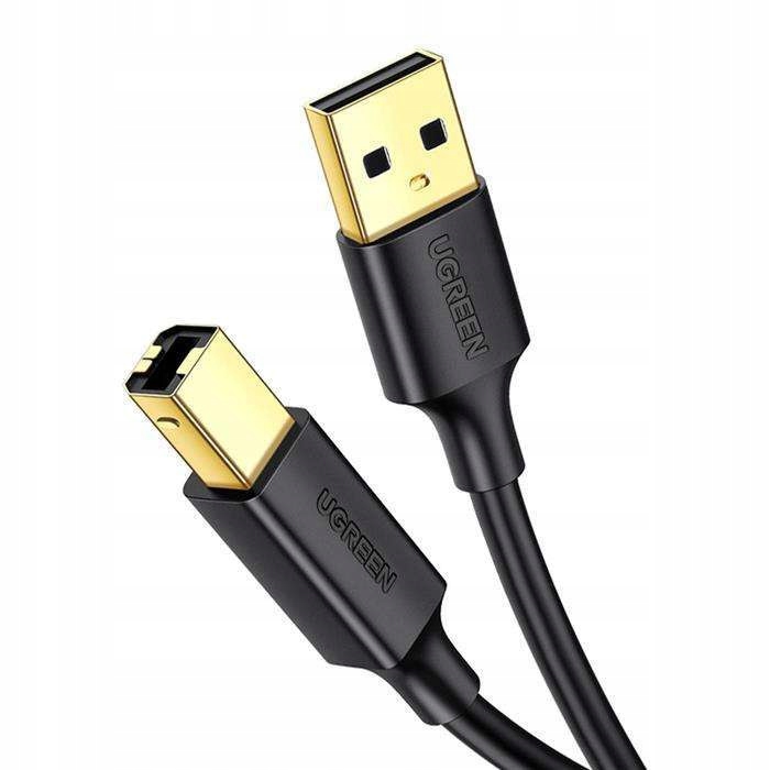 Ugreen kabel przewód do drukarki Usb-a Usb-b 480Mb/s 5m czarny US135