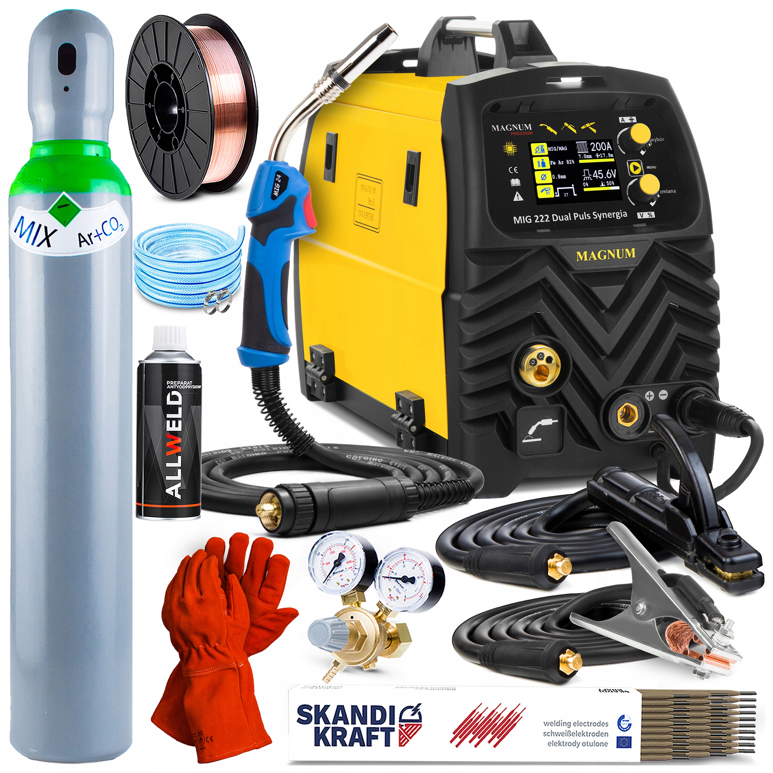 Invertorová Svářečka Invertorová Magnum Mig 222 Puls Synergie Mma Tig 200A