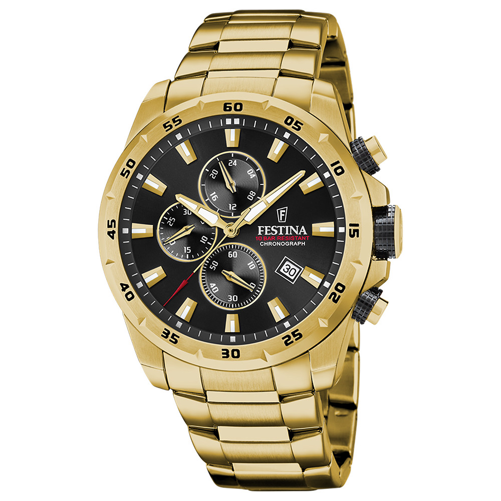 Pánské Hodinky Festina F20541-4 zlaté