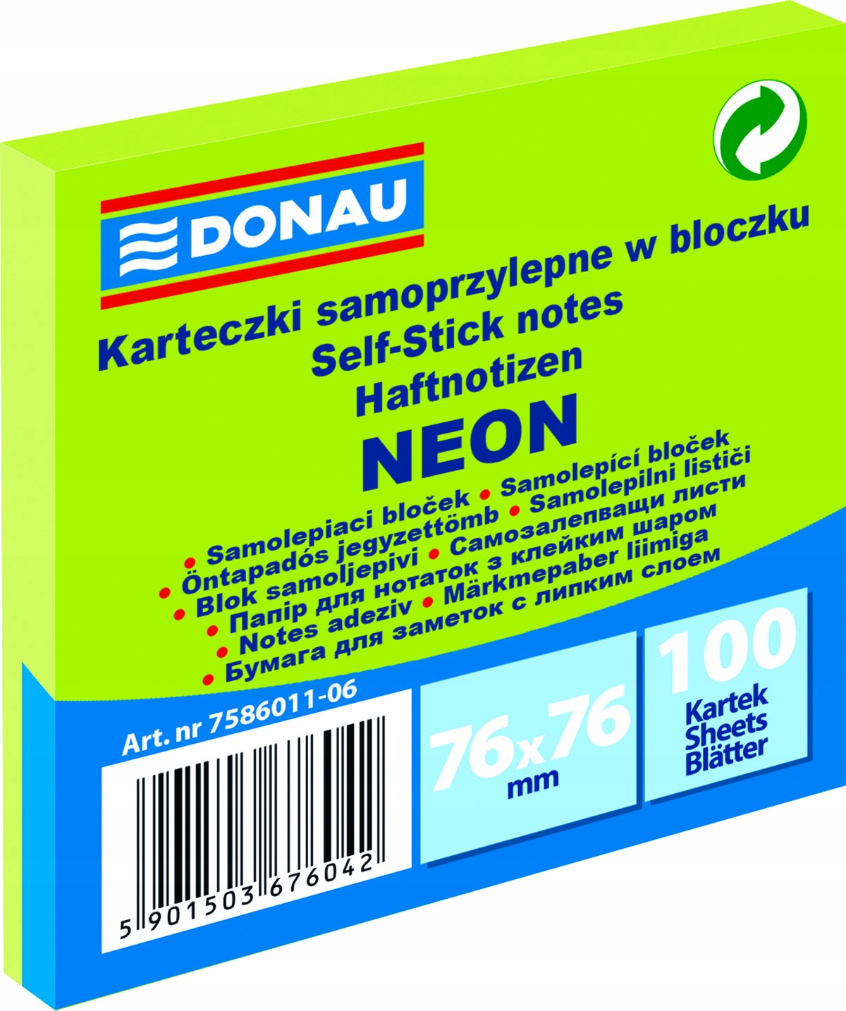 

Notes samop. Donau 76/76 Neon zielony