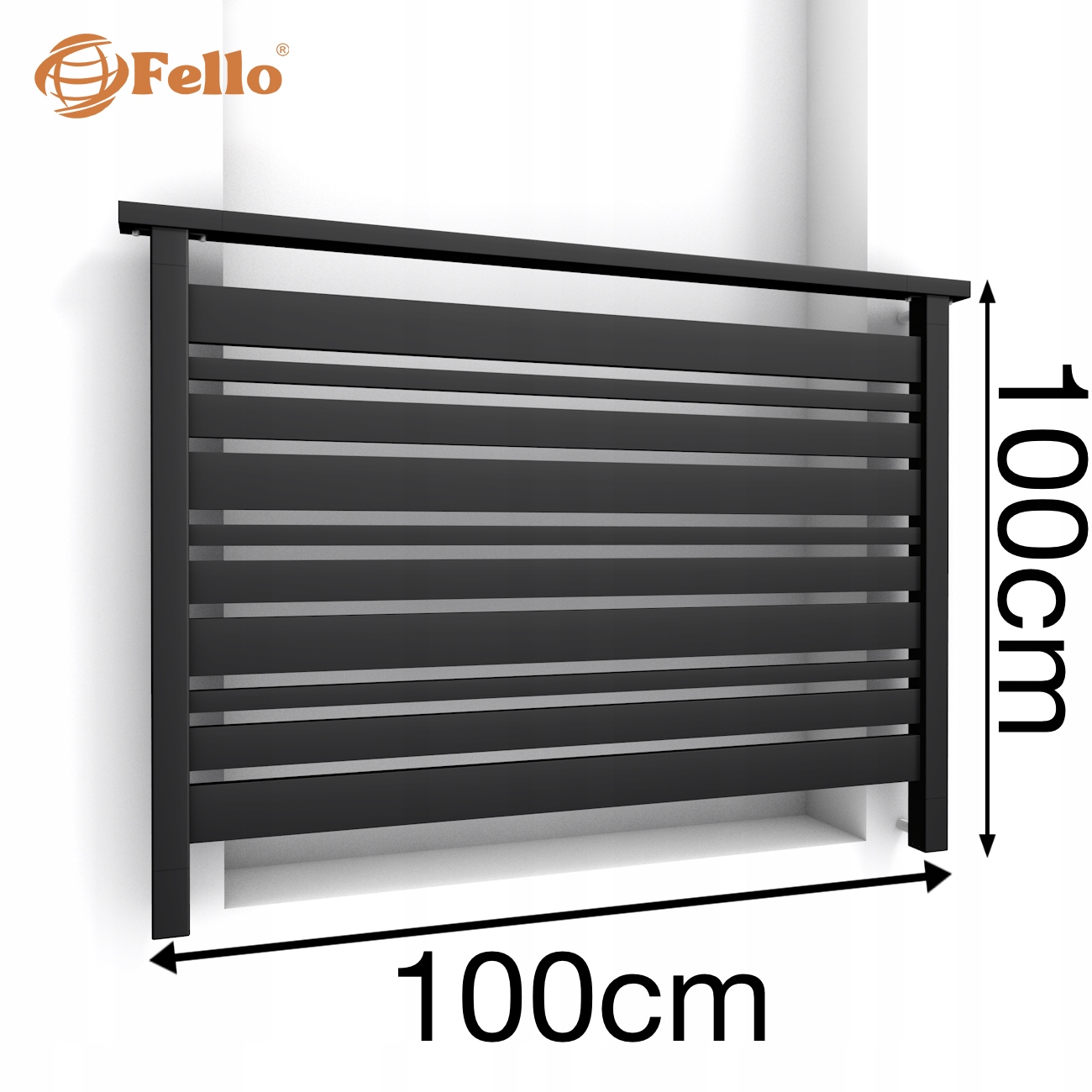 Multi Francúzsky balkón 100 cm Balustrada Ral
