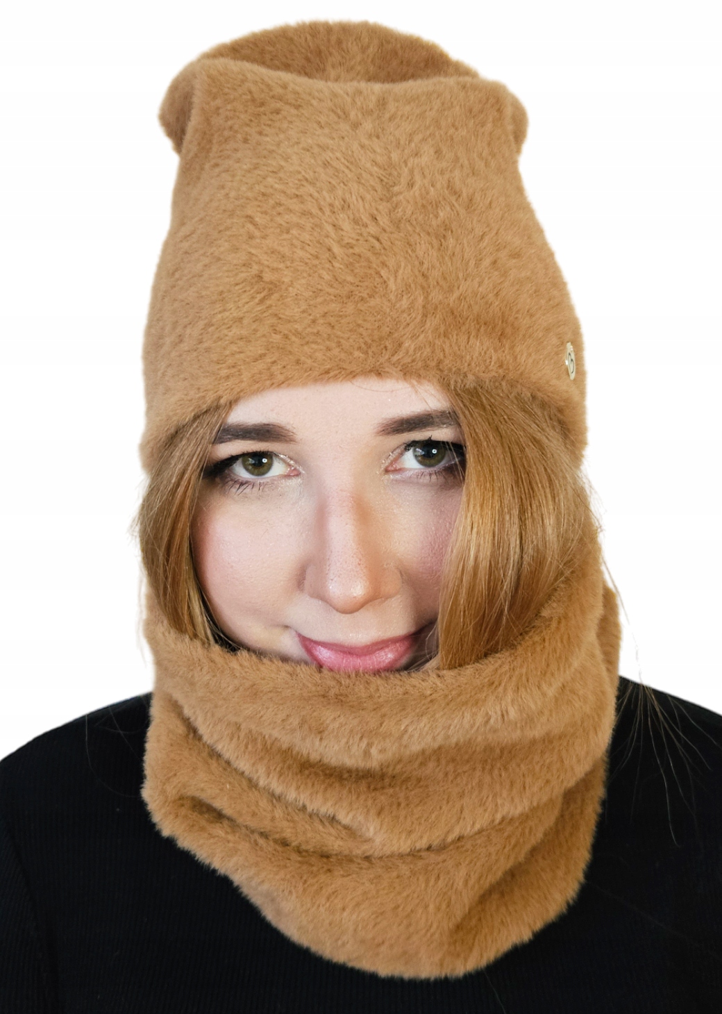 POLSKI KOMPLET CZAPKA + KOMIN TUBA ALPAKA KOLORY Marka inna