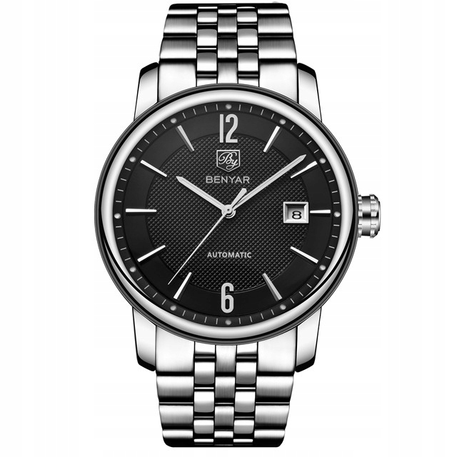 

Zegarek Benyar Męski Automat Bransoleta Srebrna