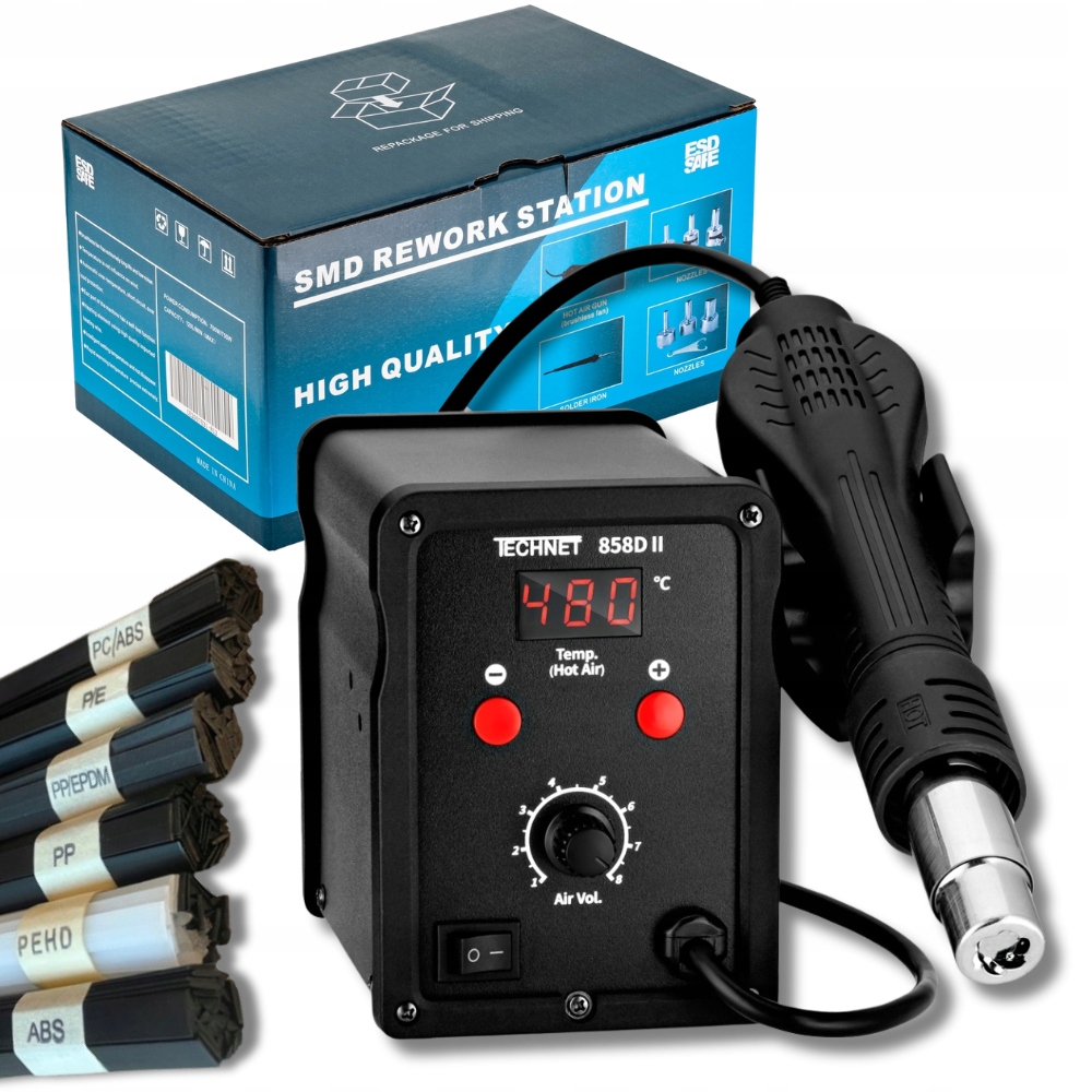 SPAWARKA do plastiku 700W - ZESTAW dysze + siatka +profile - NOWY MODEL