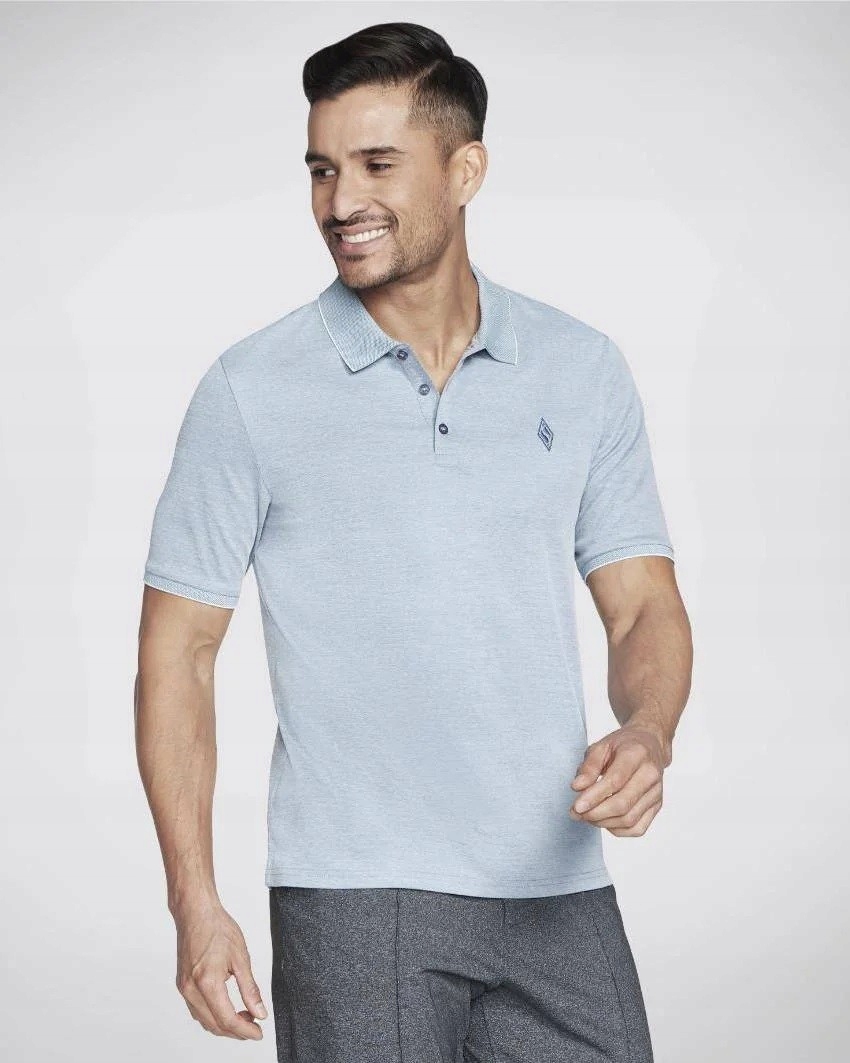 Tričko pánské Skechers Off Duty polo světle modré TP43 Den