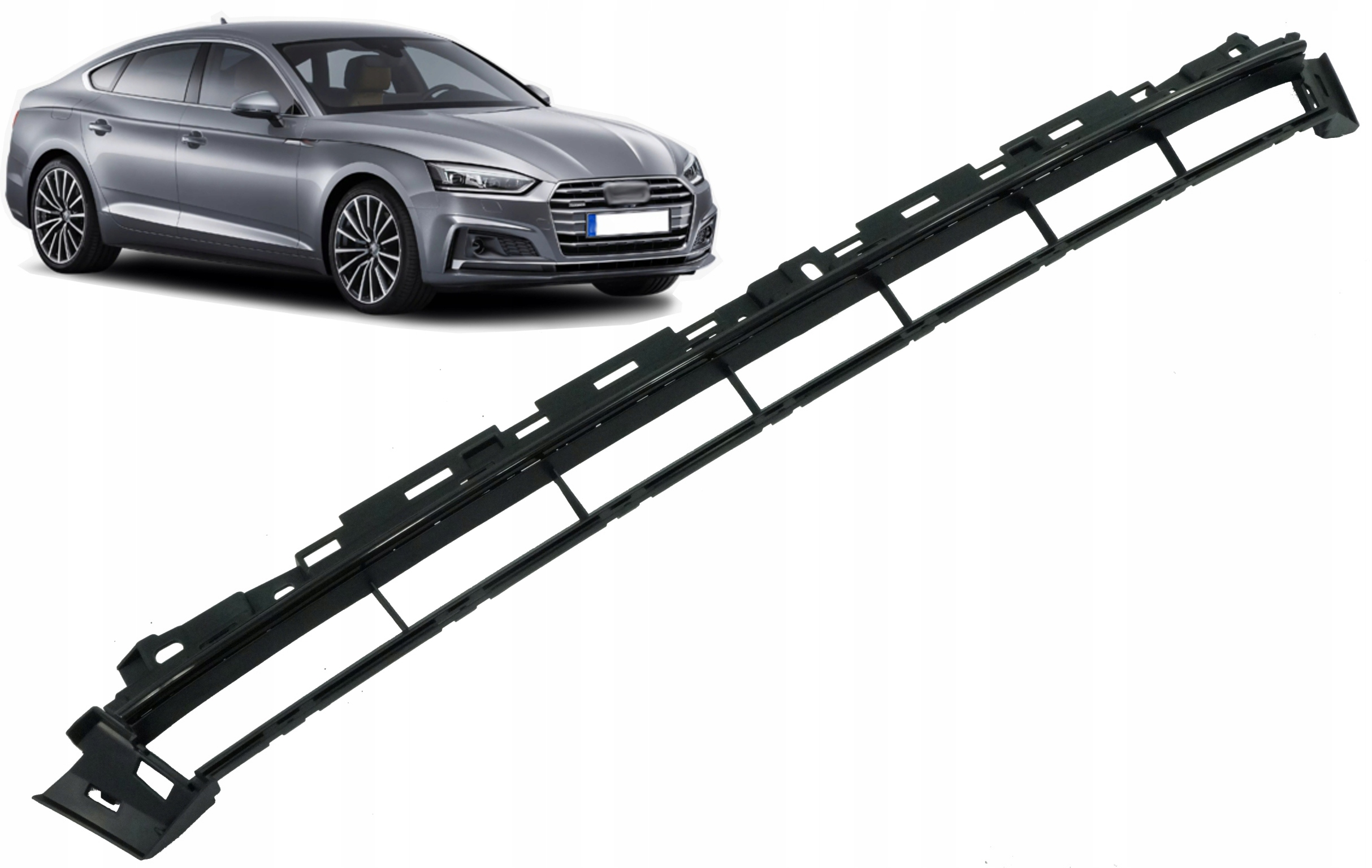 Středová Mřížka Předního Nárazníku Audi A5 8V6 F5 S-line 16-19 Black New